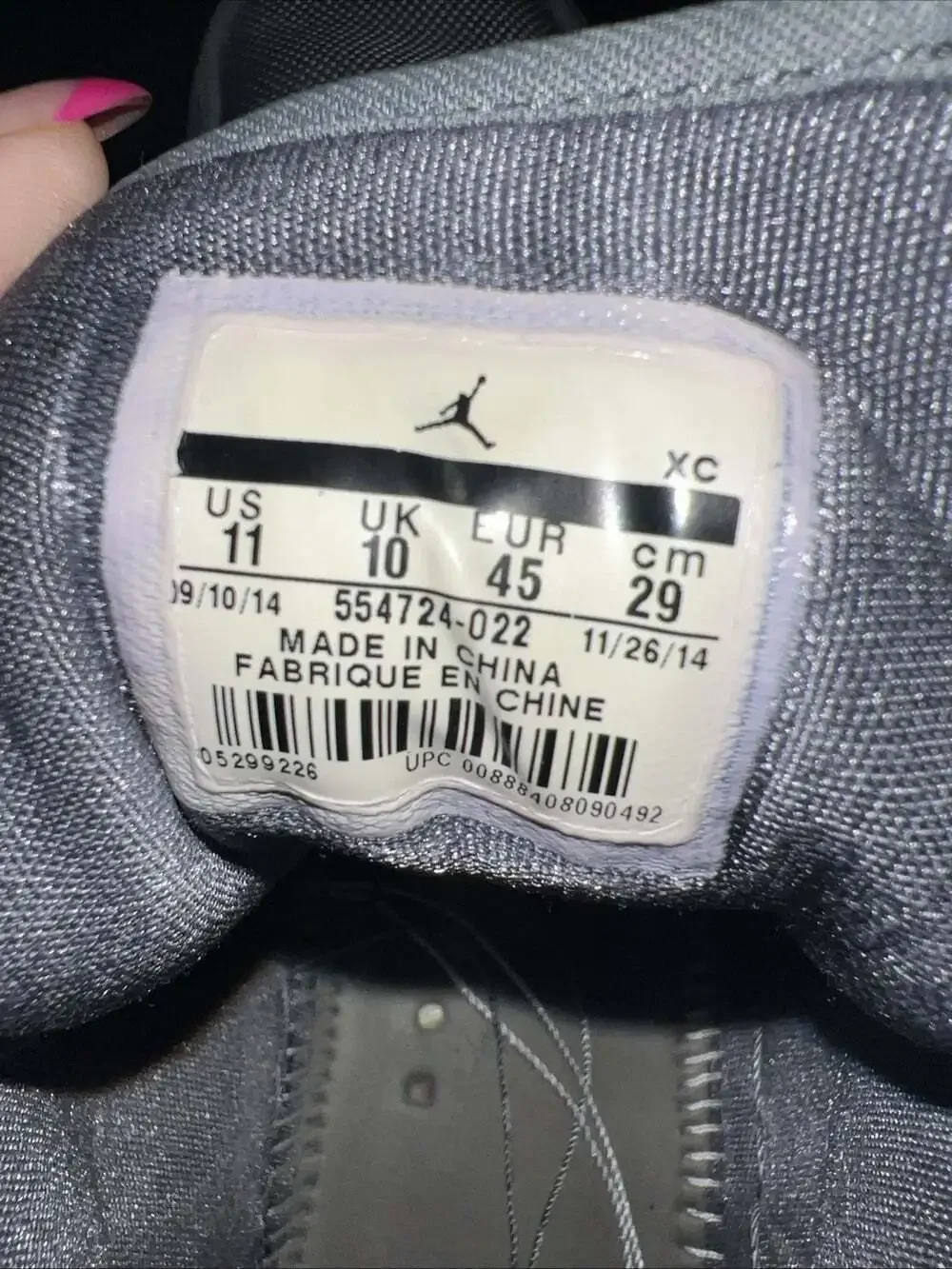 Air Jordan 1 Mid Cool Grey Sz- 11, 554724-022